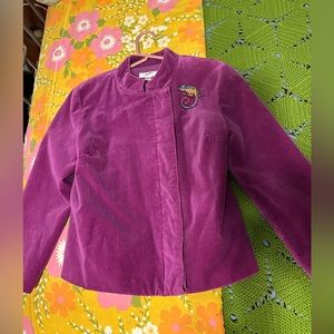 Isaac Mizrahi for Target velvet blazer/jacket in a beautiful berry color